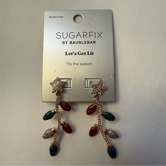 SUGARFIX by BaubleBar Let’s Get Lit Earrings “Tis the season” OS - Picture 3 of 7